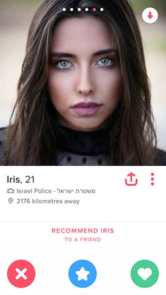 Mulher policial no tinder israelense